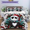 3pcs Christmas Jack Bedding Set Includes Quilt Cover and Pillowcases, Suitable for All Seasons B006