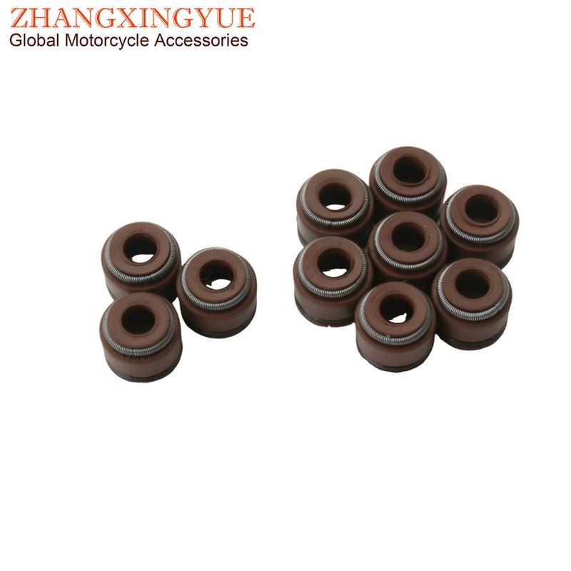 10pc Valve Oil Seal For Sym Euro MX DD 125 FNX125i Fiddle II III 4 50 125 200 GTS125 GTS250 GTS 300 12209-H6B-900