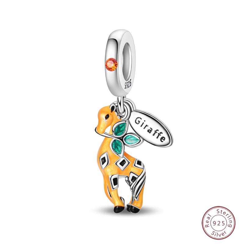 Copper Beaded Pendant Shiny Zircon Dessert Donut For Original 3Mm Bracelet Ladies Fine Jewelry