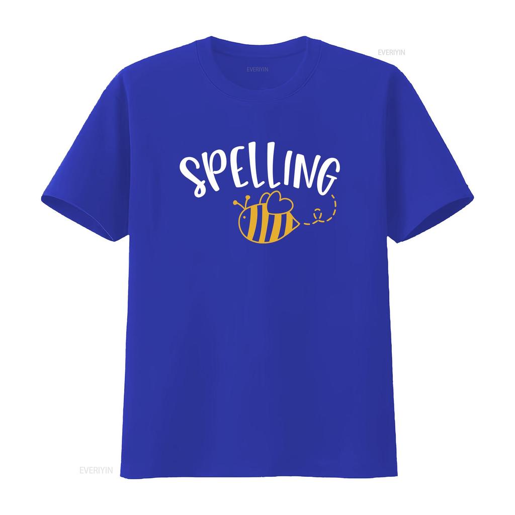Cute Spelling Bee Design School T Shirt vintage Washed Soft Slightly Comfortable streetwear fashion designer clothes