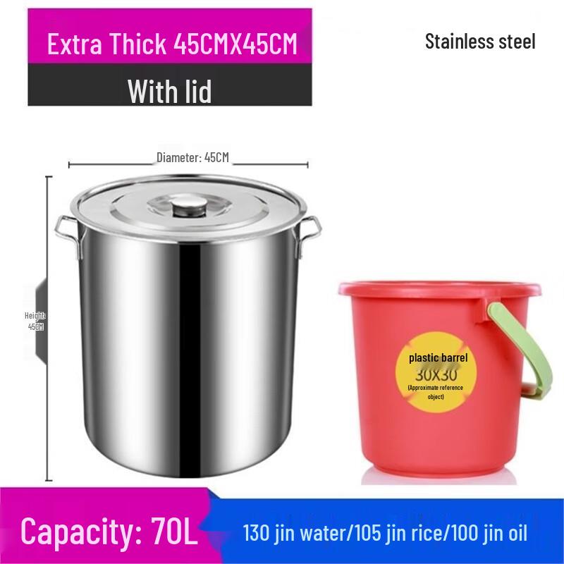 ZISIZ Large Capacity 304 Stainless Steel Soup Pot