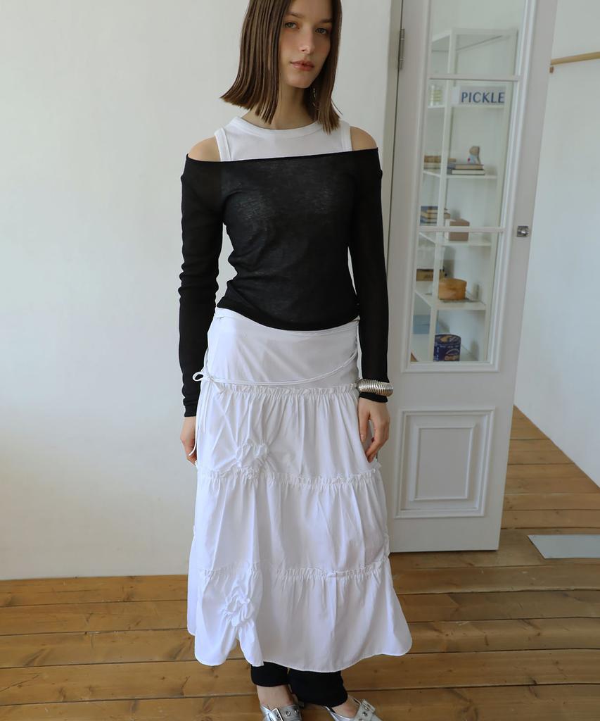 Twenty Forty Sunshine Moment Tiered Skirt White