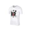 Camiseta Blanca de Manga Corta con Cuello Redondo Estampado Pure Assassin para Hombre Tops BQ2556-100