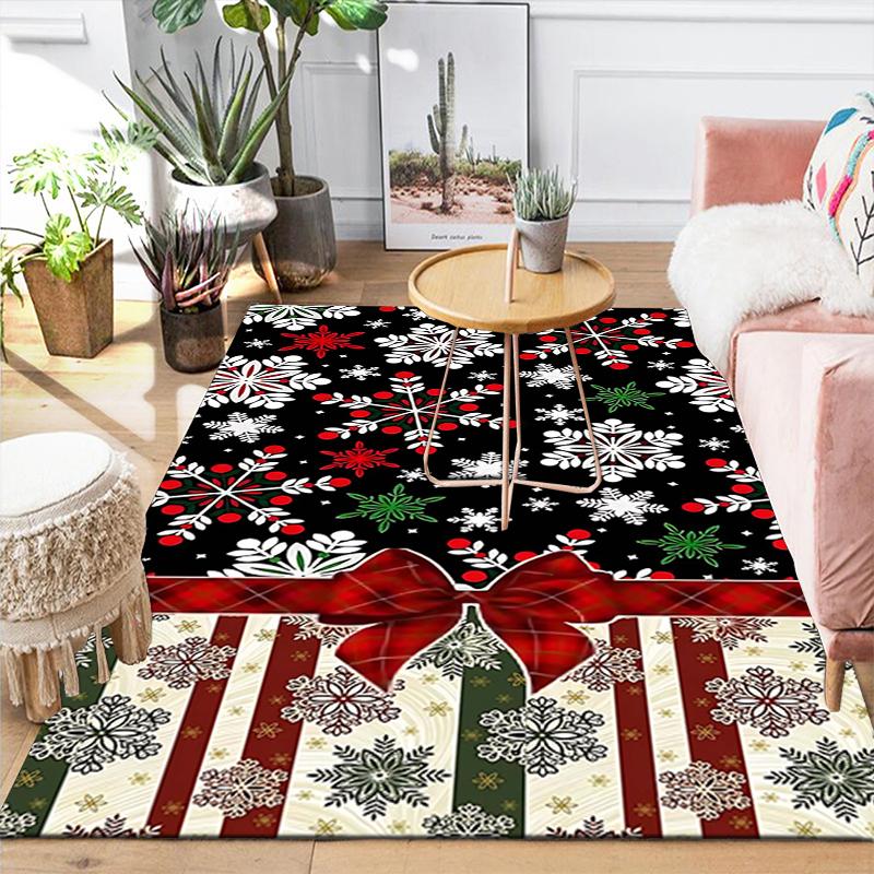 1Pc Christmas Gingerbread Decorations Rug Office Carpet Indoor Outdoor Doormat Nonslip Soft, Living Room Christmas Halloween Gift D91839