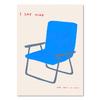 Abstract Orange Lemon Blue Chair Floor Poster and Printing Simple Nordic Picture Wall Art Canvas Painting