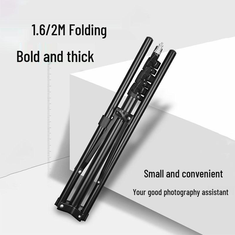 1.6m Mobile Phone Live Broadcast Light Stand & 2m Foldable Tripod