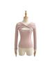 Pure Desire Slimming Hollow Long Sleeve Women's Chic Top