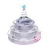 Cat Turntable Toy Relieve Boredom Interactive 4 Level Turntable Cat Toy Balls with Spring Star for Kitten Supplies