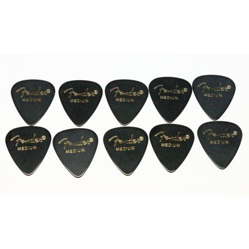Fender Teardrop Picks x 10, Medium-Black