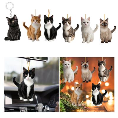 Black Cat Hanging Ornament Vehicle Rearview Mirror Charm for Car Rearview Mirrors for Pet Lovers & Young Enthusiasts