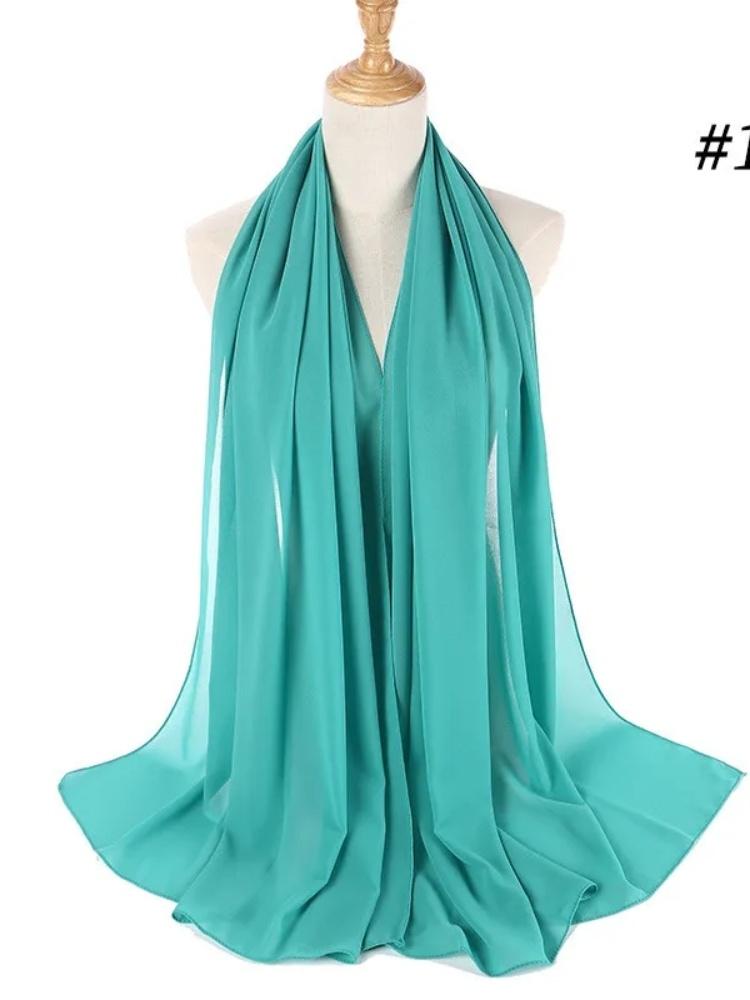 70*180cm bubble chiffon muslim headscarf for women solid color hijab scarf shawls and wraps hijab femme musulman kopftuch