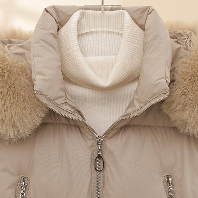 Autumn Winter Keep Warm Jacket with Fur Hat Thick Cotton Coat Coats Parker Short Trend British Style