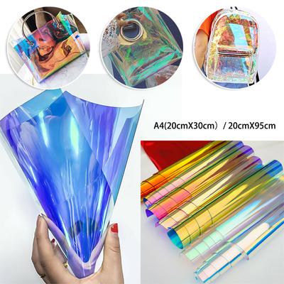 Artigianato per borse fai-da-te in pellicola vinilica multicolore in tessuto olografico in PVC trasparente