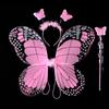 Cute Dreamlike Fairy Princess Angel Wand Butterfly-Wing Tutu Headband Birthday Party Halloween Cosplay-Costume Props
