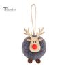 Reusable Christmas Hanging Pendants Felt Elk Ornaments, Cute Fuzzy Pom Reindeer Charming Deer Figurines for Seasonal Decor Pendant, Holiday