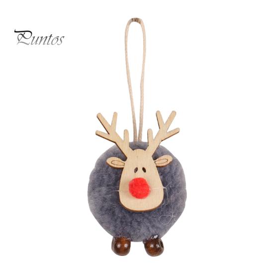 Reusable Christmas Hanging Pendants Felt Elk Ornaments, Cute Fuzzy Pom Reindeer Charming Deer Figurines for Seasonal Decor Pendant, Holiday