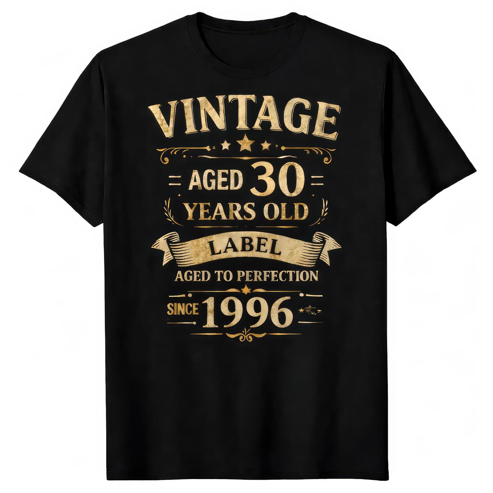 30th Birthday Vintage 1996 Aged To Perfection T shirt M