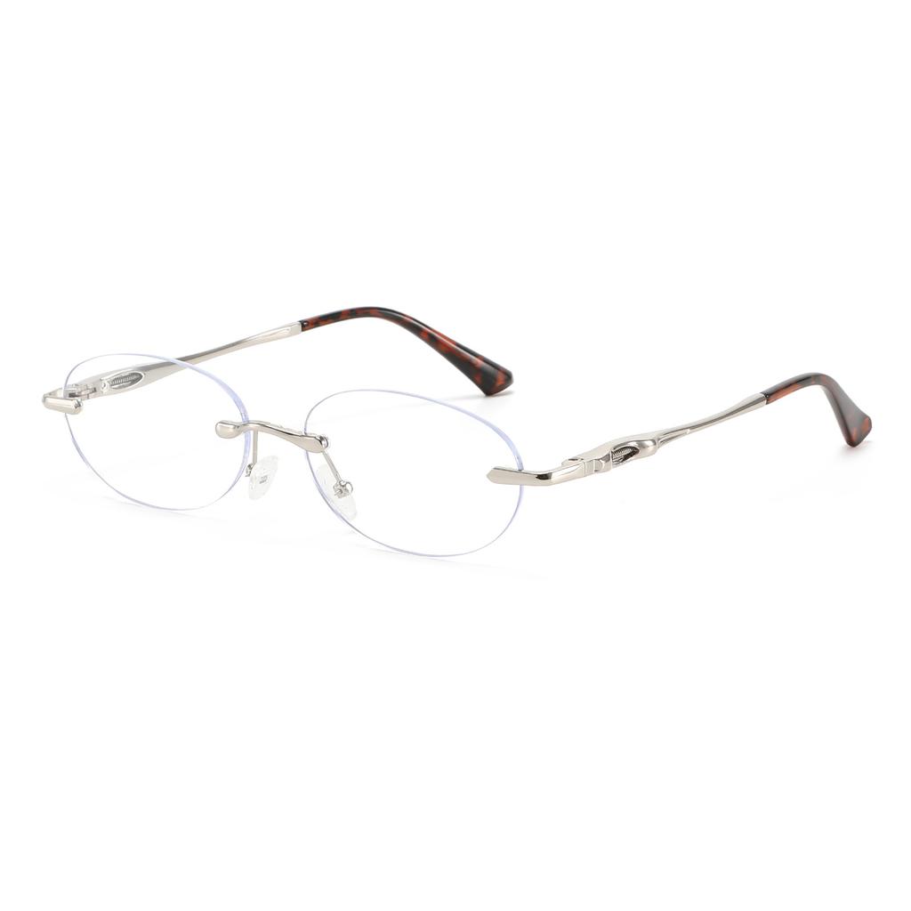 Frameless Cut-Edge Sunglasses, Trendy Metal Spring-Clip Women's Sunglasses