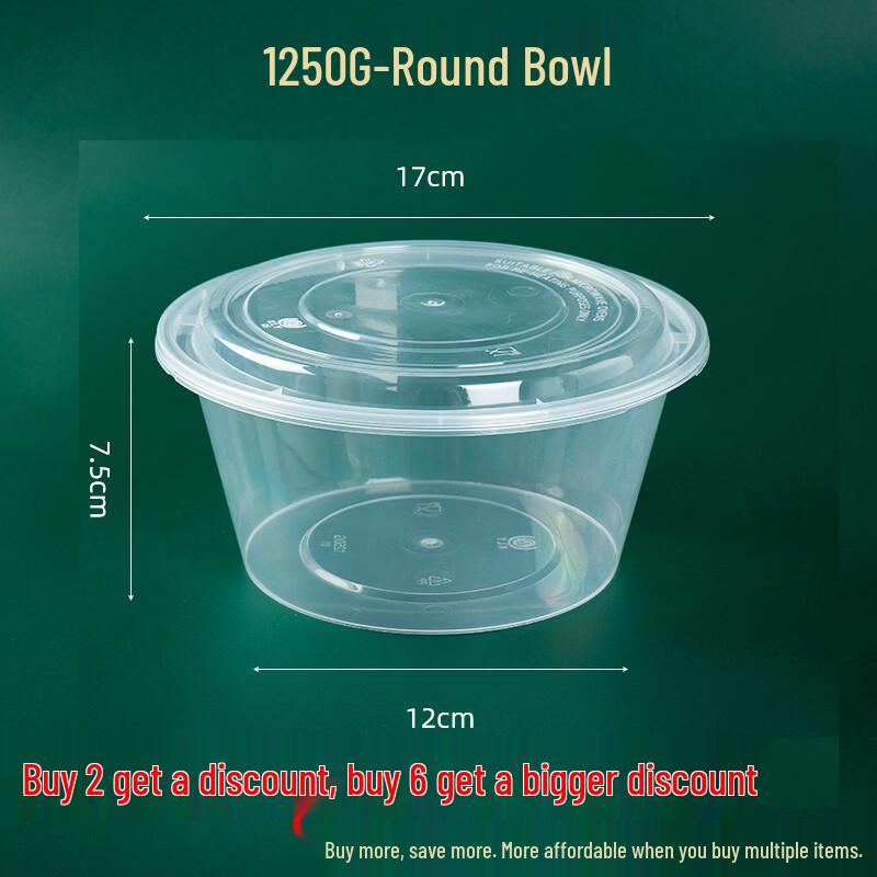 Disposable Round Meal Box with Lid