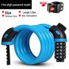 Portable Frosted Steel Cable Bicycle Lock with Anti-Theft Combination for Mountain Bikes and Electric Vehicles