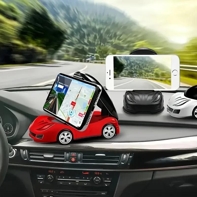 360° Rotating Car Model Phone Holder - Creative Vehicle-Shaped Stand for iPhone 15/14/13/Samsung S22 (Auto Ornament)