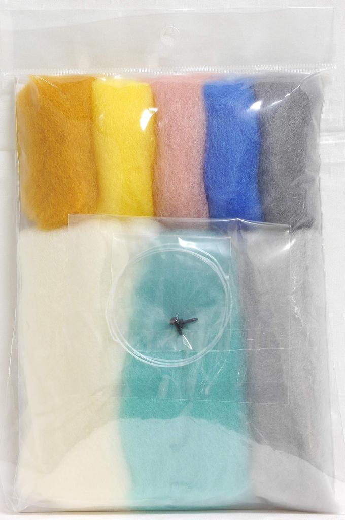Hamanaka Wool Felt Cute Little Pastel Made with Aclaine Kit, Bird, Budgie, Colors, H441-525, Blue,