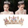 Princess Crown Rhinestones Headband Crystal for Butterfly Hair Hoop Vintage Hairband for Kids Stage Performance Costu