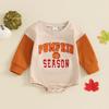 Newborn Baby Girl Boy Autumn Romper Baby Letter Pumpkin Embroidery Rompers Baby Sweatshirt Jumpsuits