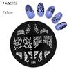 KADS 1PC Round Stainless Steel Nail Art Nail Stamping Plates Manicure Stamp DIY for Nail Templates Classic Series Tools