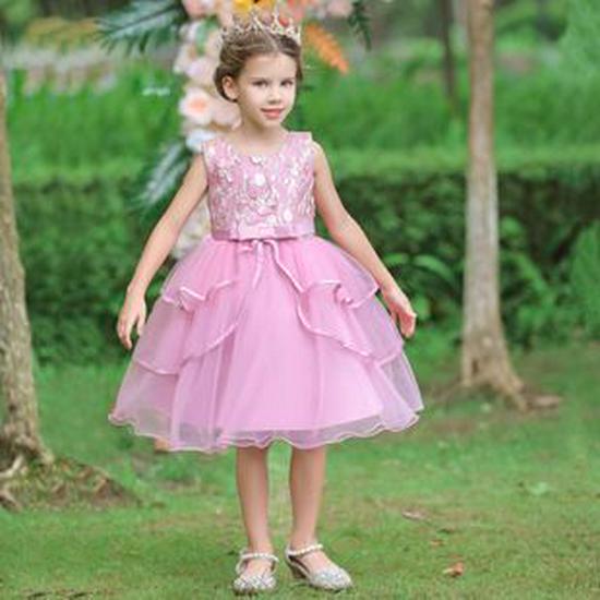 Prinzessin Mesh Abendkleid für Mädchen - Kinderaufführungs- und Partykleid