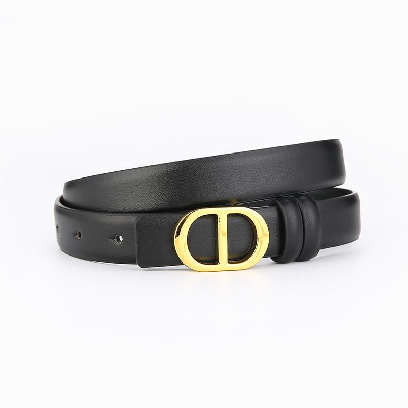 Genuine Leather Doublesided Belt For Women With Alloy Buckle For Casual And Office Wear