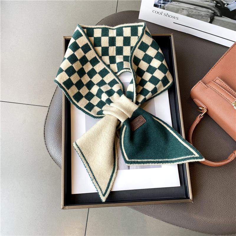 Damen Hahnentritt Schal - Koreanischer Stil, Herbst/Winter, Warmer & Niedlicher Kragen, 2022 Erweiterte Kollektion