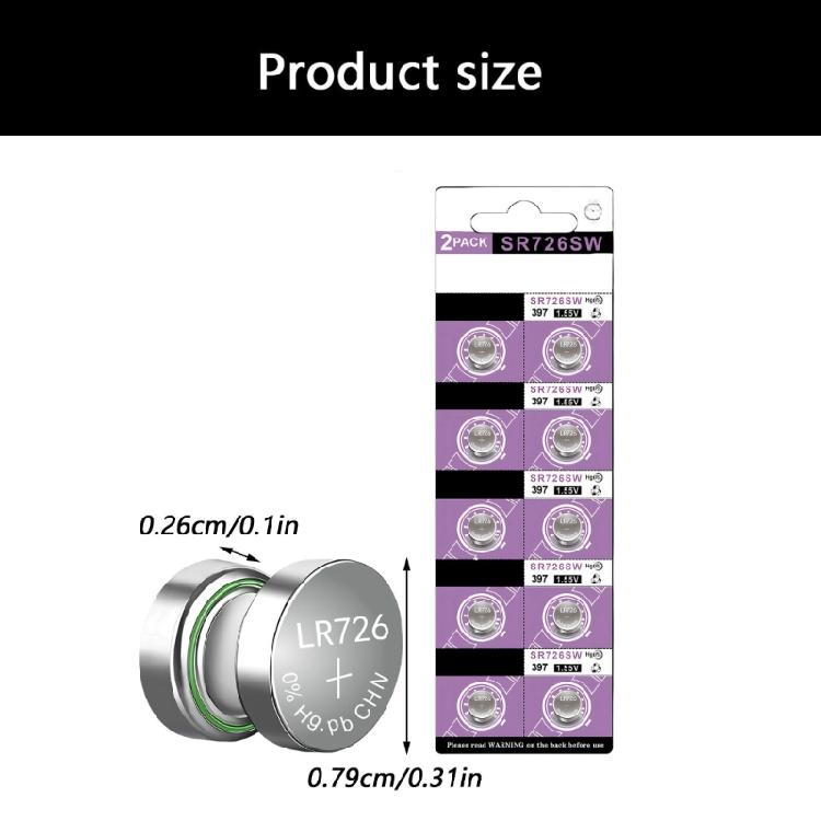 AG2 LR726 Button Batteries LR726/AG2/SR726/397 Button Cell Battery Ideal For Calculators Electronic Gadgets Toy