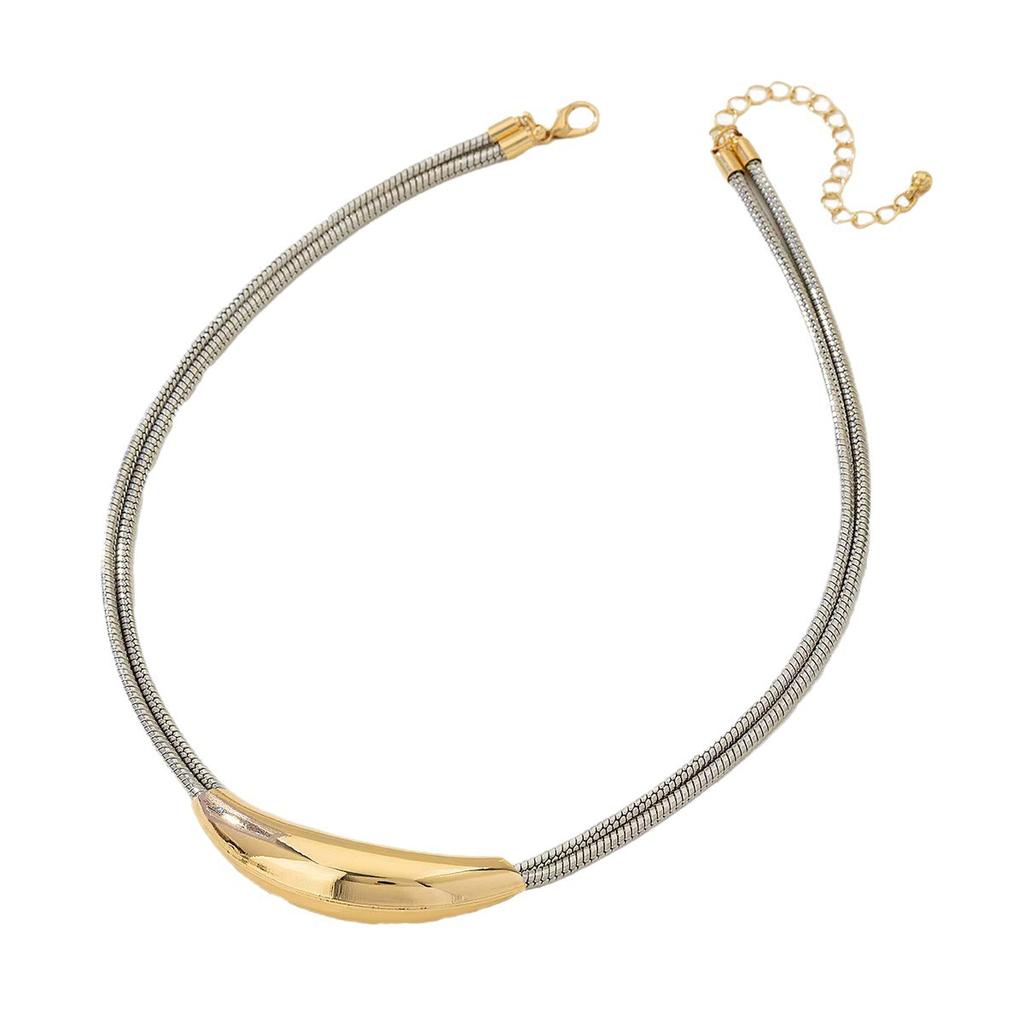 Geometric Chain Necklace Female, Fashionable and Exquisite Collarbone Chain Simple and Elegant Accessories Gift