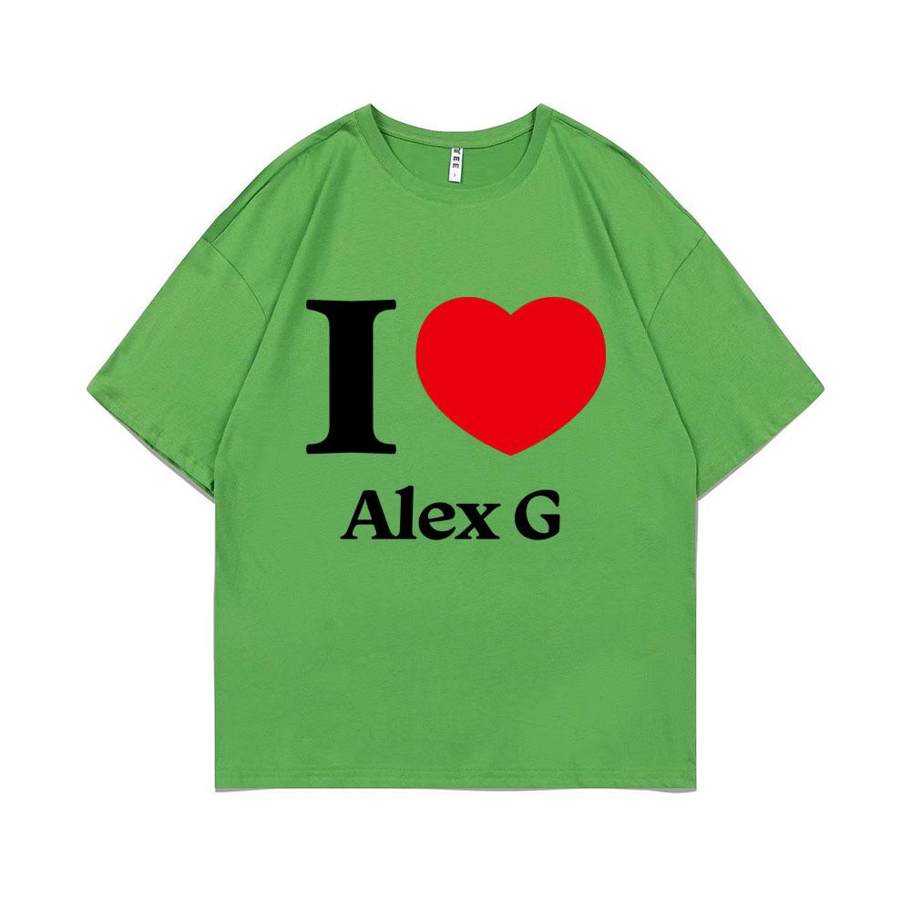 

Я люблю Алекса Джи Графическая футболка Мужская Женская Мода Повседневные футболки Мужская Винтажная Оверсайз Уличная одежда Унисекс Футболки из чистого хлопка 2XL