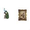 Elegante Pfau-Tier-Skulptur und verzierte Vintage-Harz-Fotorahmen-Kollektion für Schlafzimmer, Büro