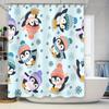 Cute Penguin Pattern Shower Curtain For Kids And Families Waterproof And Durable Bathroom Decor With Snowflake Design Easy-Clean