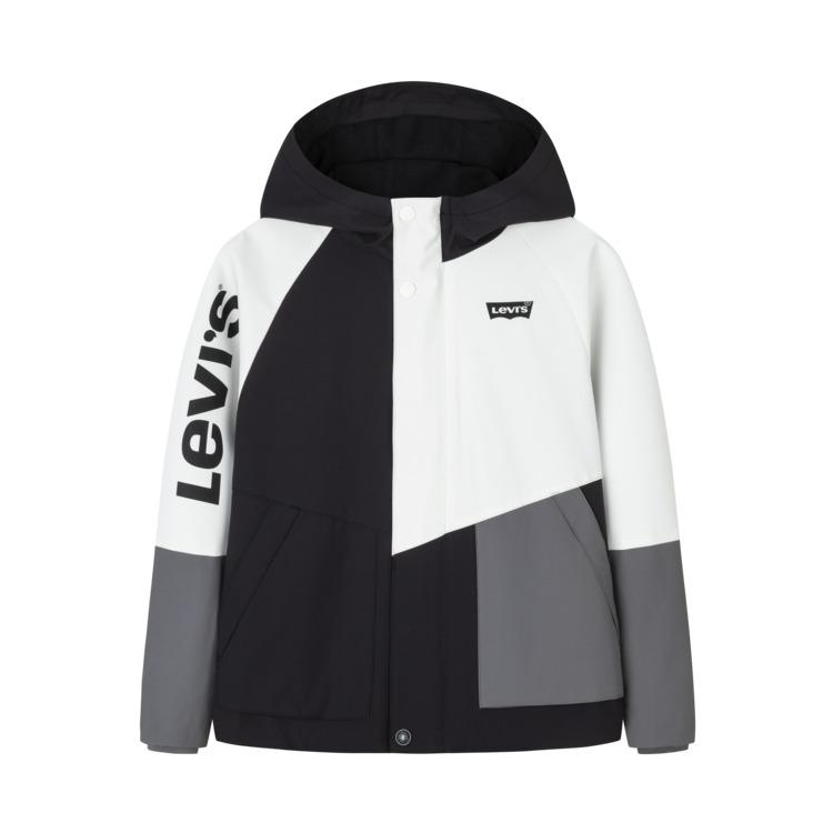 Levis Lvc Series Hooded Comfortable Long Sleeve Simple Kids Jackets Black LV2442236GS-001