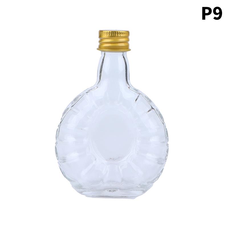 1 stk 50 ml hjemmeglass blyfri karaffel med deksel for brennevin Scotch liten vinflaske glass drikkeflaske bartilbehør