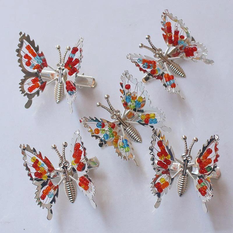 12Pcs 3D Moving Butterfly Hair Clips Metal Moving Wings Butterfly Hair Accessories Hair Clips Barrettes For Women Girls Kids
