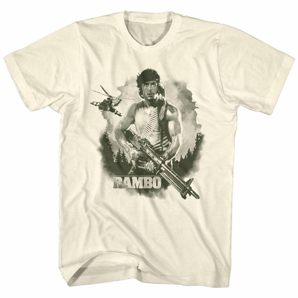 Rambo Watercolor Natural Adult T-Shirt XXL