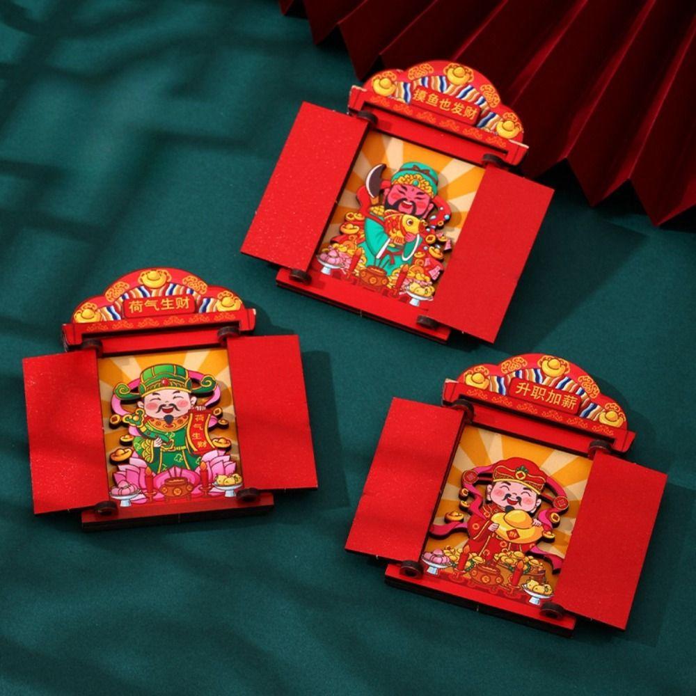 

Традиционный Бог Богатства Украшения Изделия из дерева Весенний Фестиваль Товары Весенний Фестиваль Style Q