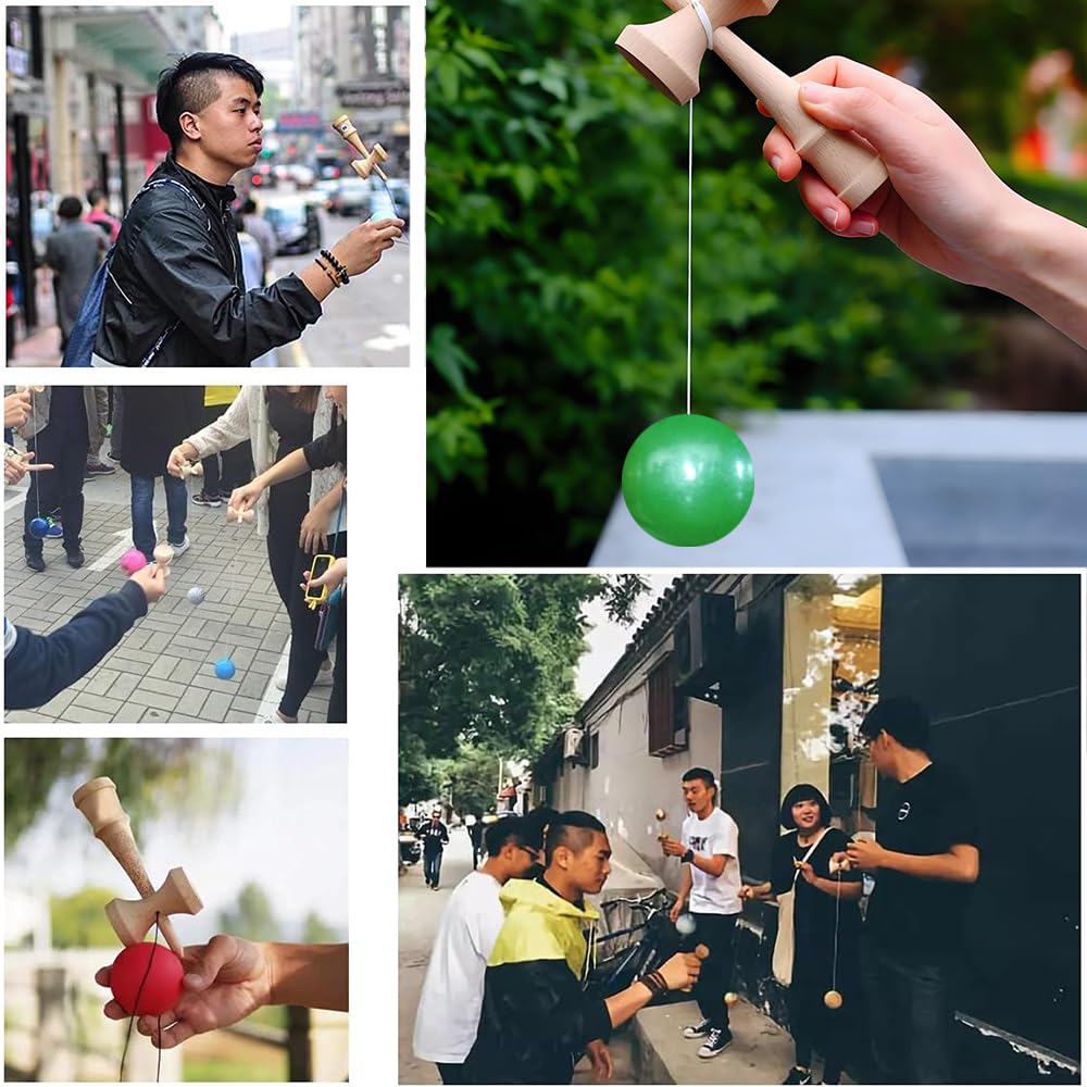 Ozora a Wooden Educational Toy for Fitness and Perfect for Kendama School and Tournaments Kendama, Children's Leisure, Classes, Practice, (Gold)