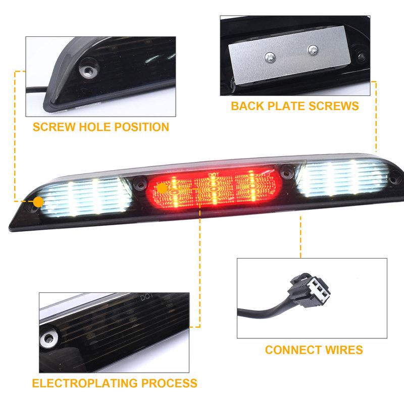 For Ford Raptor F150 15-17 LED 3rd Third Brake Light Reverse Cargo Light High Mount Pickup Taillight Rear Stop Turn Signal Lamp