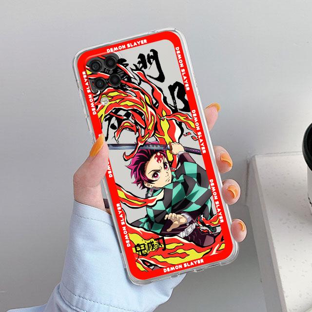 Demon Slayer Cute Clear Case For Samsung Galaxy A52 A12 A51 A32 A21s A71 A32 A22 50 A70 A31 A72 5G Phone Cover