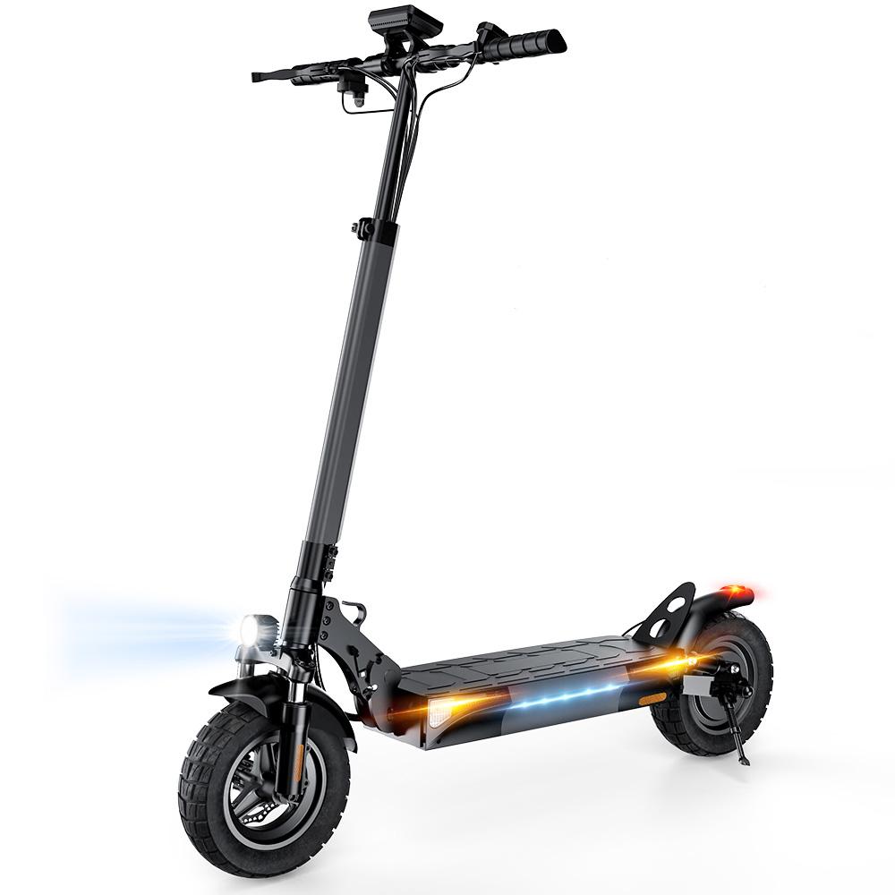 2025 New iScooter W9 All-Terrain E-Scooter 1000W Motor, Up to 45km/h, 48V14Ah Battery, Dual Disc Brakes, Full Suspension, APP Control, Ambient light