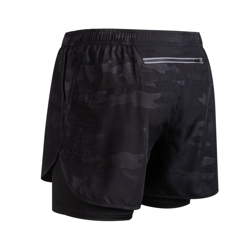 Men's Quick-Dry 2-in-1 Running Sports Shorts with Anti-Exposure Liner