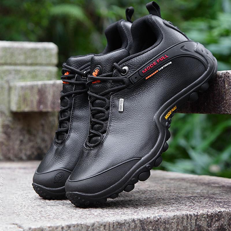 Cow Leather Men's Hiking Shoes Hunting Boots Women Outdoor Waterproof Treeking Snow Shoes Climbing Mountain Walking Sneakers