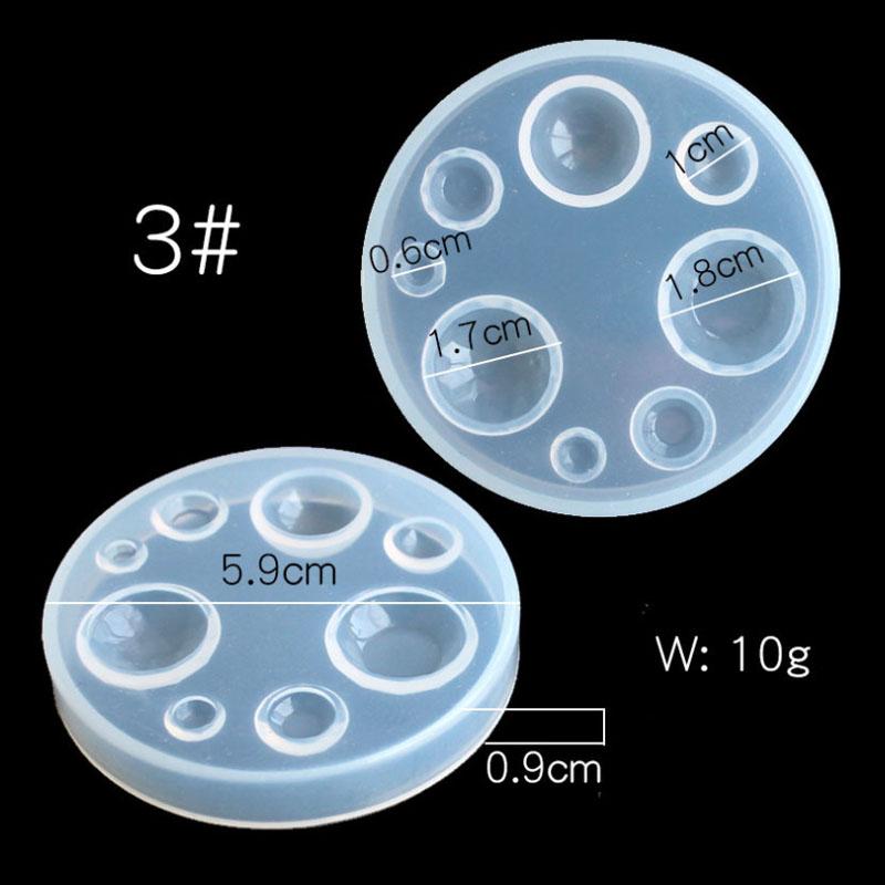 DIY Jewelry Tool Silicone Mould Round Oval Square Drop Pendant Earring Mold Handmade Craft Decoration Epoxy Resin Mold