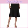 Polyester Uitlopende Rok Met Hoge Taille En Elastische Band Voor Casual Dames Zomerkleding